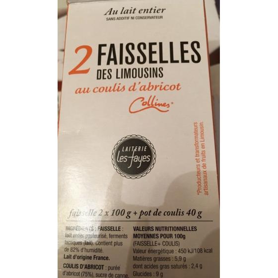2 FAISSELLES ABRICOT 2 X 100 + 40 G