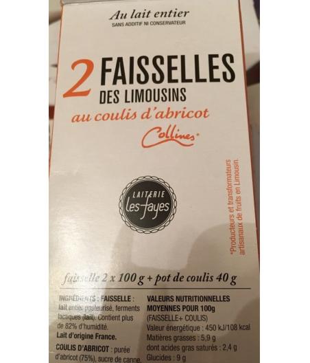 2 FAISSELLES ABRICOT 2 X 100 + 40 G