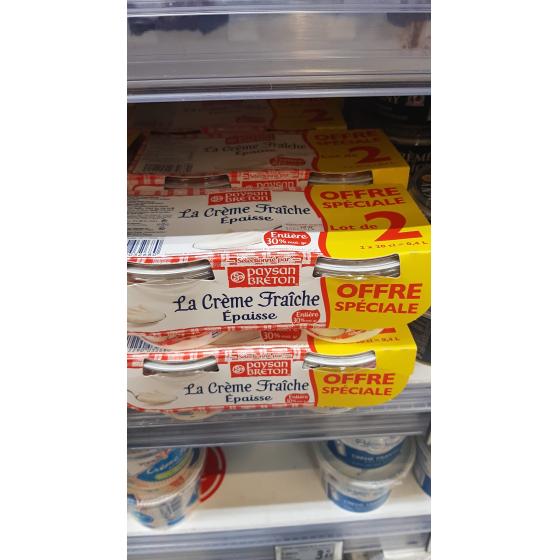 CREME FRAICHE EPAISSE LOT 2 PB 2 X 20 CL