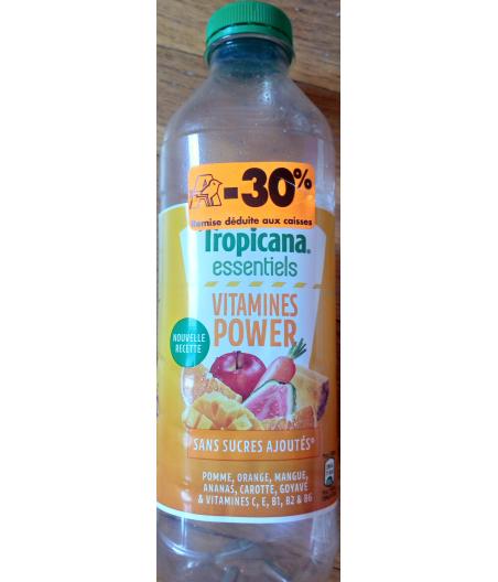 JUS DE FRUITS VITAMINES POWER - POMME, ORANGE, MANGUE, ANANAS, CAROTTE, GOYAVE & VITAMINES C, E, B1,...