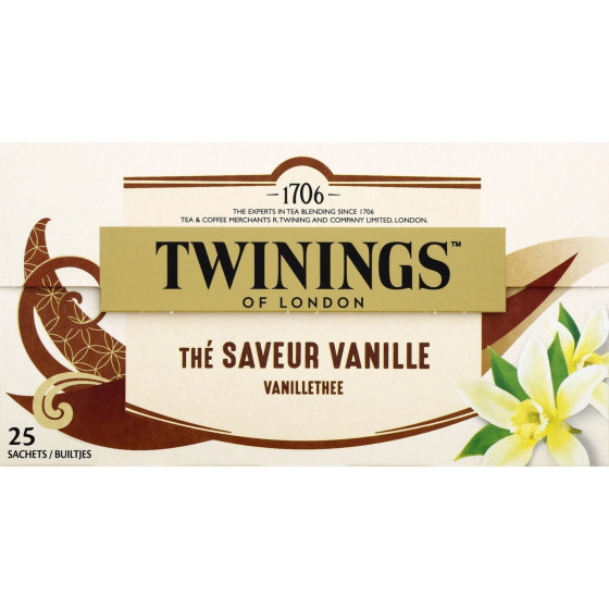 THE NOIR TWININGS VANILLE 25 SACHETS 50G