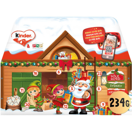 KINDER CALENDRIER DE L'AVENT 3D HOUSE 234 G MAISON 3D