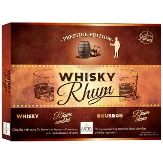 CHOCOLAT NOIR FOUREE WHISKY ET RHUM ABTEY 200G