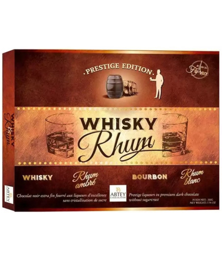 CHOCOLAT NOIR FOUREE WHISKY ET RHUM ABTEY 200G