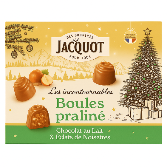 BOULES PRALINE CHOCOLAT AU LAIT ET ECLATS DE NOISETTES  1KG