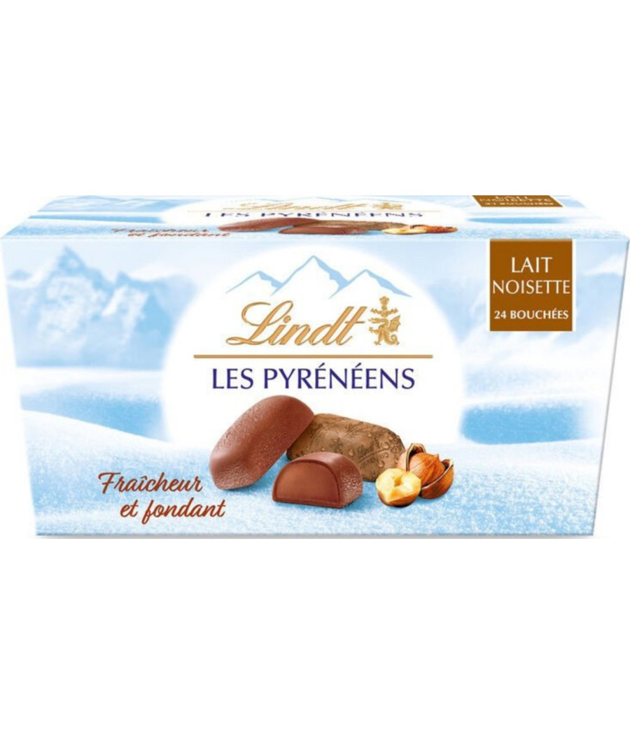 BOUCHEES DE CHOCOLAT LAIT NOISETTE LES PYRENEENS LINDT 175G