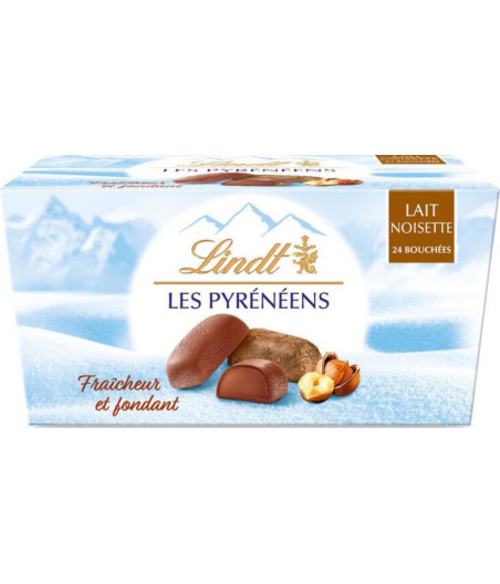BOUCHEES DE CHOCOLAT LAIT NOISETTE LES PYRENEENS LINDT 175G