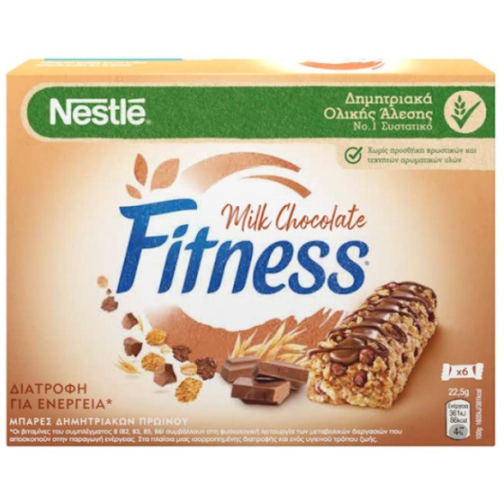 FITNESS DELICE BARRES DE CEREALES CHOCOLAT AU LAIT 135 G (6 * 22.5 G)