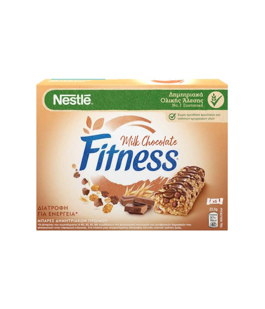 FITNESS DELICE BARRES DE CEREALES CHOCOLAT AU LAIT 135 G (6 * 22.5 G)