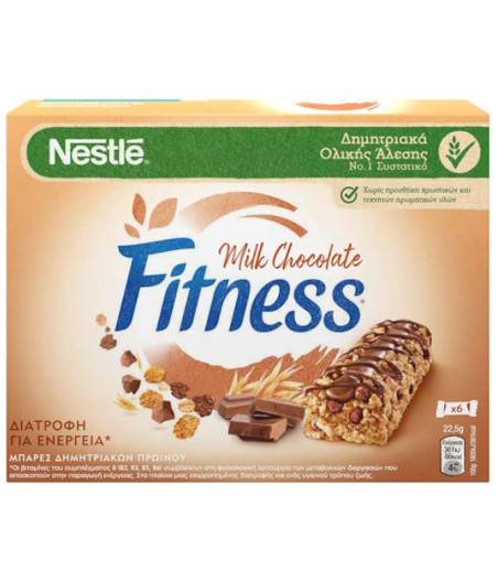 FITNESS DELICE BARRES DE CEREALES CHOCOLAT AU LAIT 135 G (6 * 22.5 G)