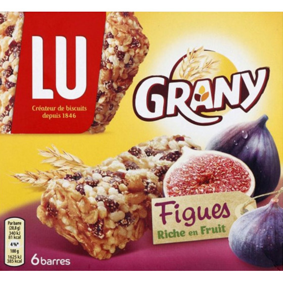 BARRE CEREALIERE A LA FIGUE, AROMATISEE GRANY 125G