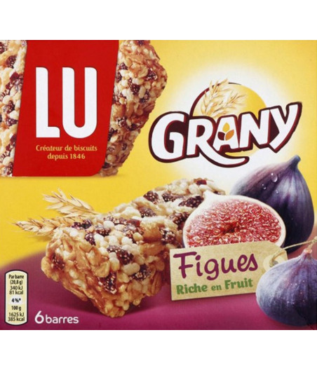 BARRE CEREALIERE A LA FIGUE, AROMATISEE GRANY 125G