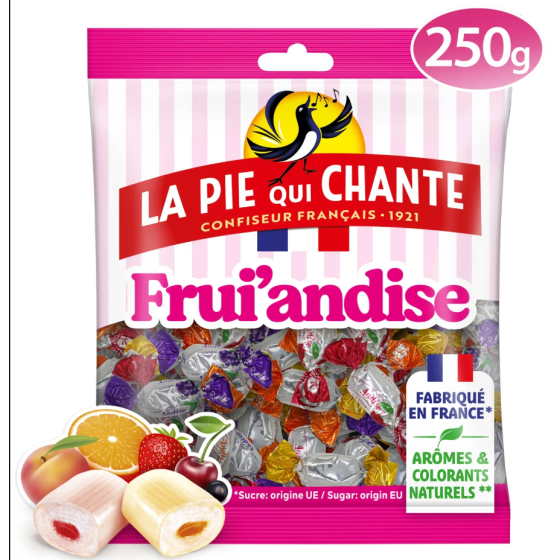 BONBON LA PIE QUI CHANTR FRUI'ANDISE 250G