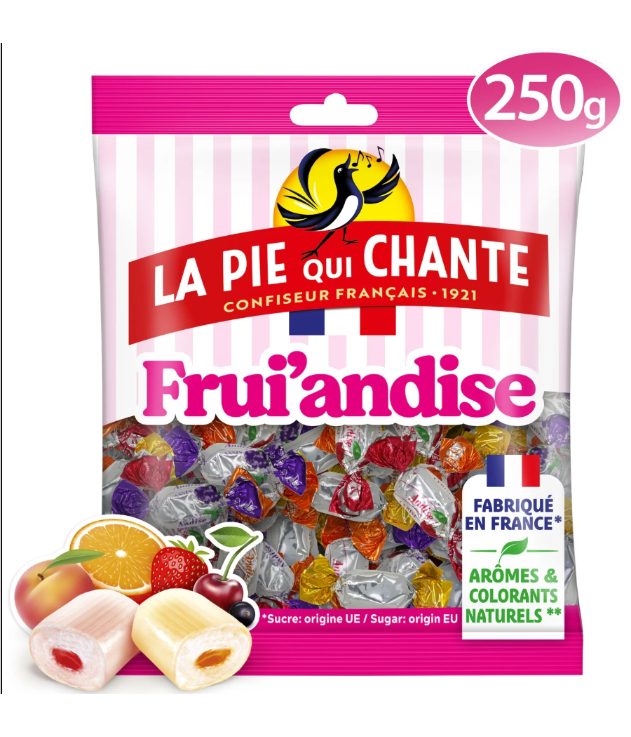 BONBON LA PIE QUI CHANTR FRUI'ANDISE 250G