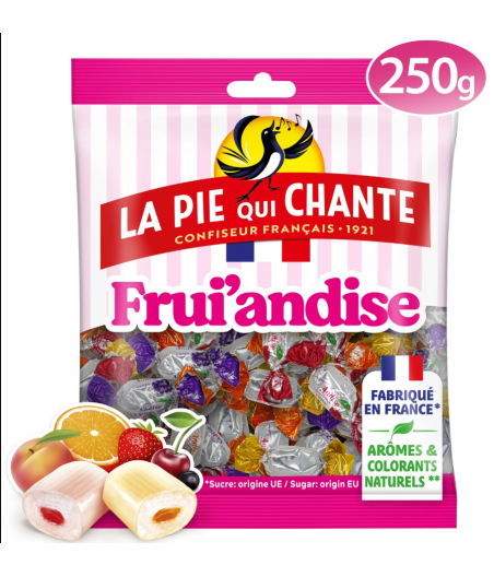 BONBON LA PIE QUI CHANTR FRUI'ANDISE 250G