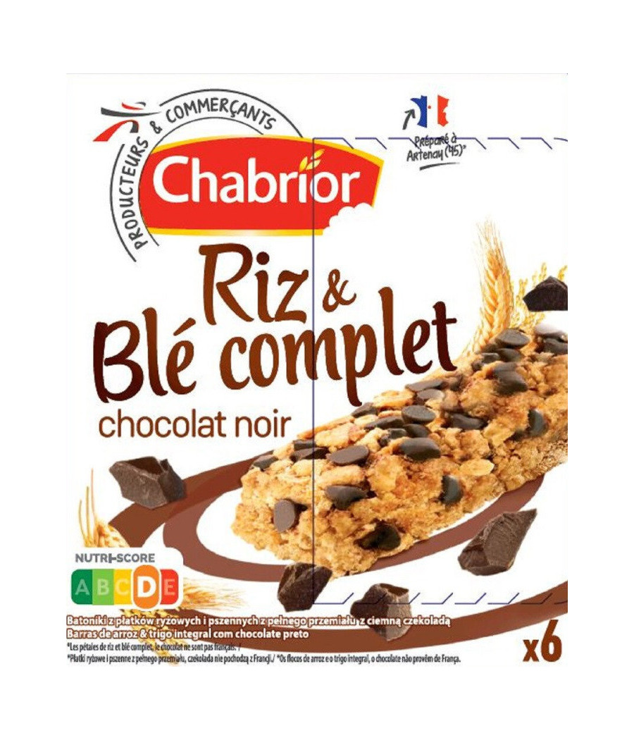 BARRE RIZ & BLE COMPLET CHOCOLAT NOIR 138G (6X23 G)