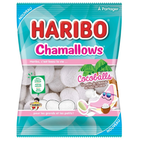 CHAMALLOWS - COCOBALLS - ENROBES DE COPEAUX DE NOIX DE COCO 175 G (26 X 6,73 G)