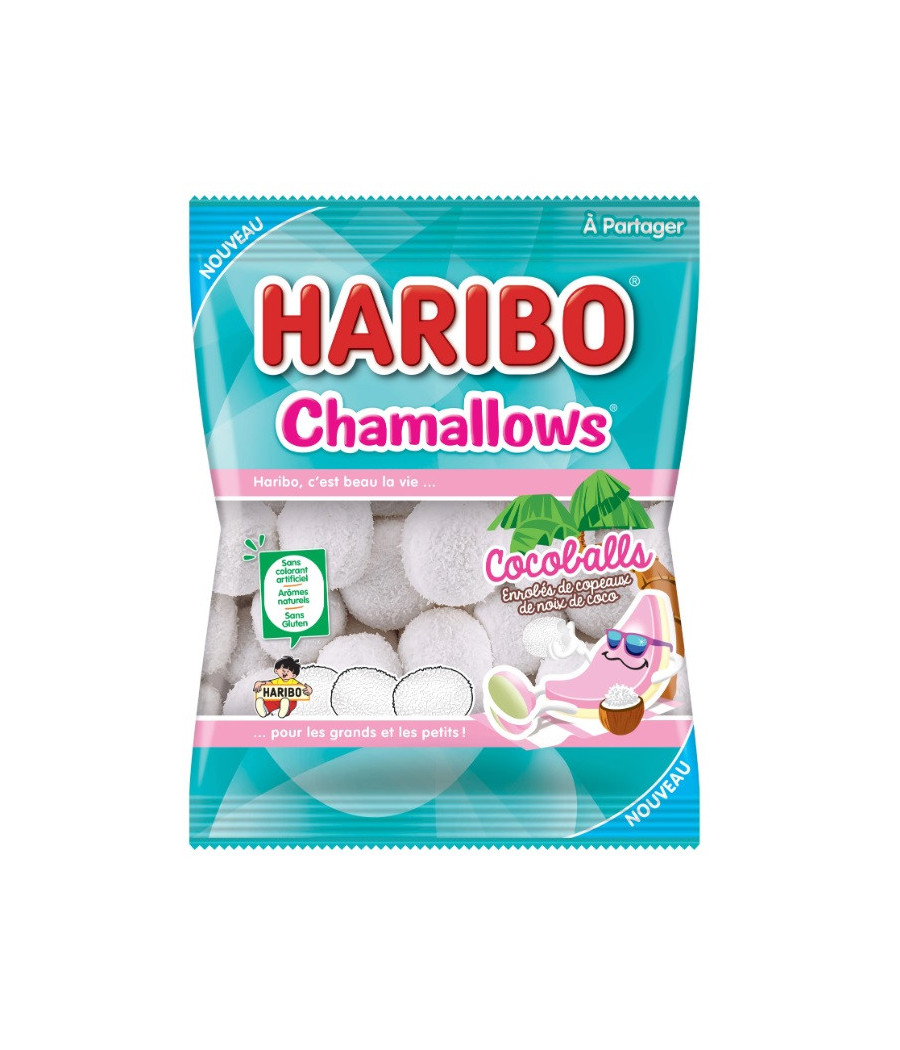 CHAMALLOWS - COCOBALLS - ENROBES DE COPEAUX DE NOIX DE COCO 175 G (26 X 6,73 G)