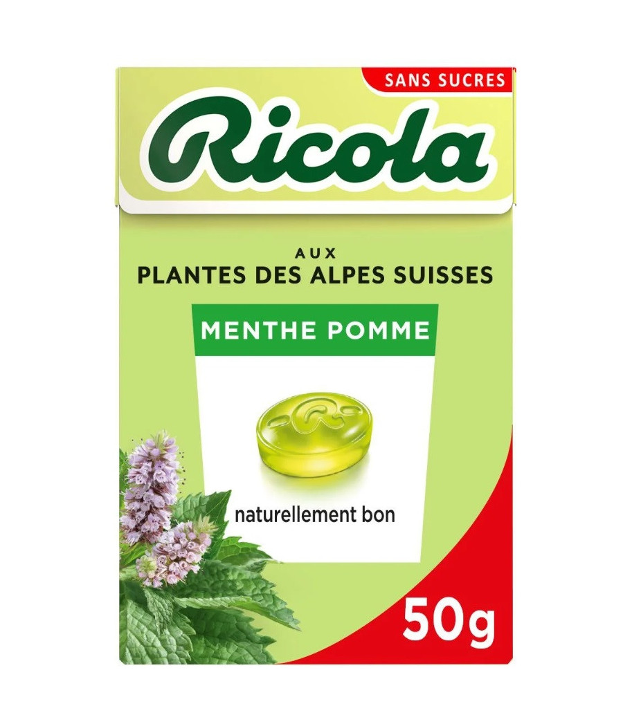 BONBONS RICOLA MENTHE POMME 50 G