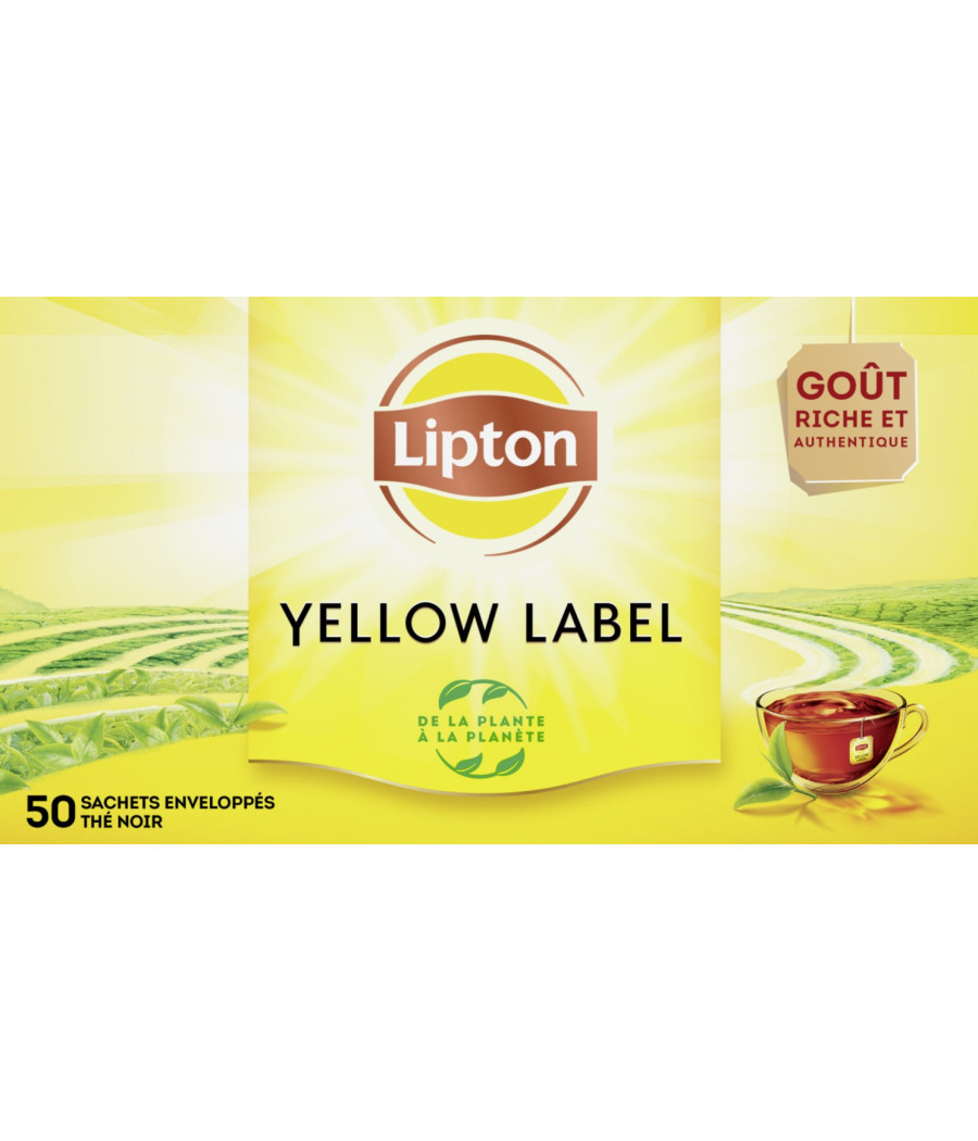LIPTON YELLOW THE NOIR YELLOW LABEL 50 SACHETS 100G