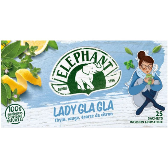 ELEPHANT INFUSION LADY GLA GLA 25 SACHETS 35G