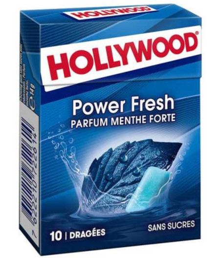CHEWING-GUM POWER FRESH HOLLYWOOD X 10