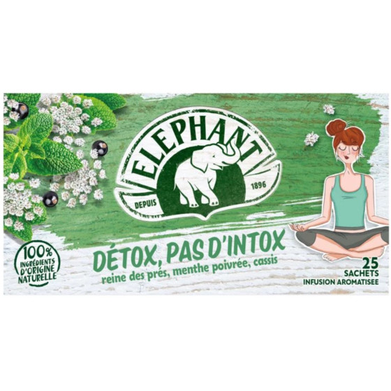 DETOX PAS D'INTOX REINE-DES-PRES, MENTHE POIVREE, 40G 25 SACHETS