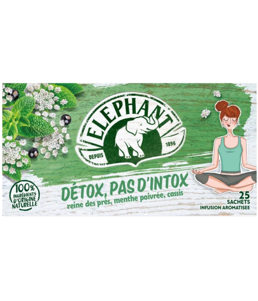 DETOX PAS D'INTOX REINE-DES-PRES, MENTHE POIVREE, 40G 25 SACHETS