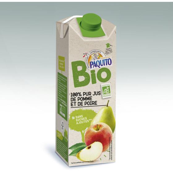 JUS DE FRUITS POMME POIRE BIO BRIQUE 75CL (750 ML)