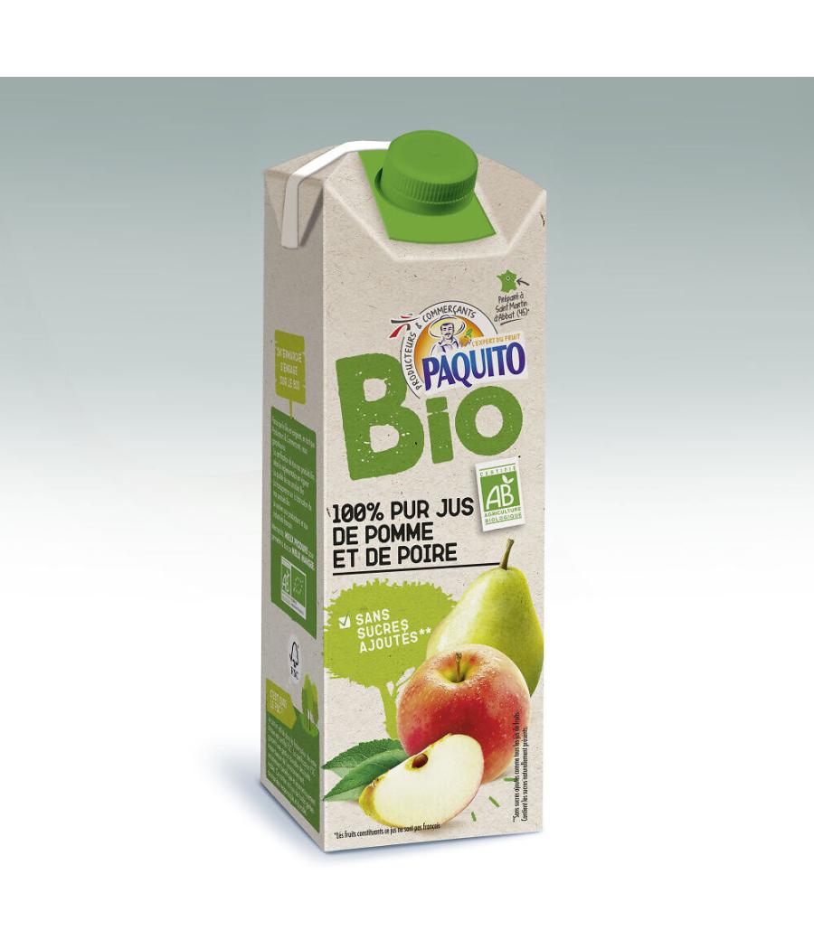 JUS POMME POIRE BIO PAQUITO BRIQUE 75CL