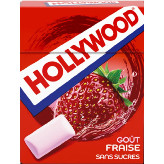 CHEWING-GUM FRAISE HOLLYWOOD 14G