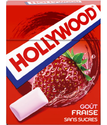 CHEWING-GUM FRAISE HOLLYWOOD 14G