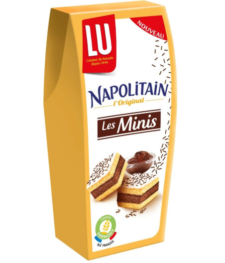 LES MINIS NAPOLITAIN LU  BOÎTE DE 90 G