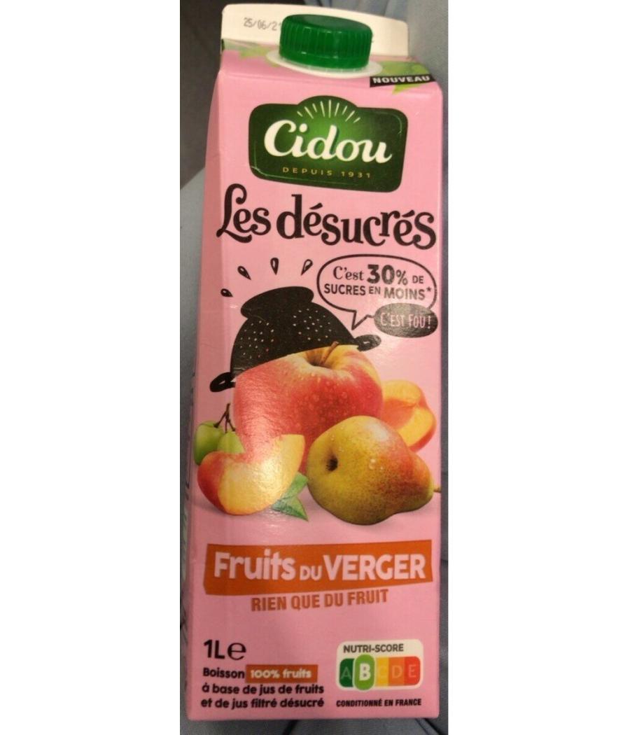 JUS DE FRUITS DESUCRES DU VERGER 1L