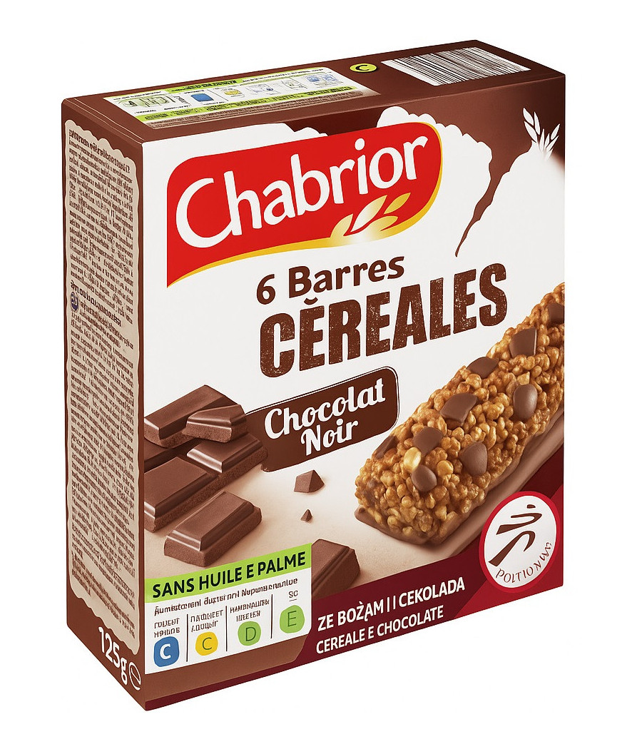 BARRES CEREALES CHOCOLAT NOIR X6 125 G