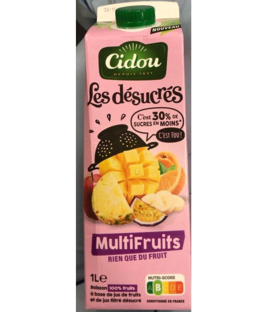 JUS LES DESUCRES MULTIFRUITS CIDOU 1L
