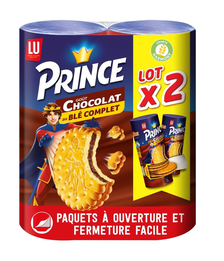 PRINCE, BISCUITS FOURRES PARFUM CHOCOLAT 300G 2