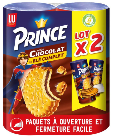 PRINCE, BISCUITS FOURRES PARFUM CHOCOLAT 300G 2