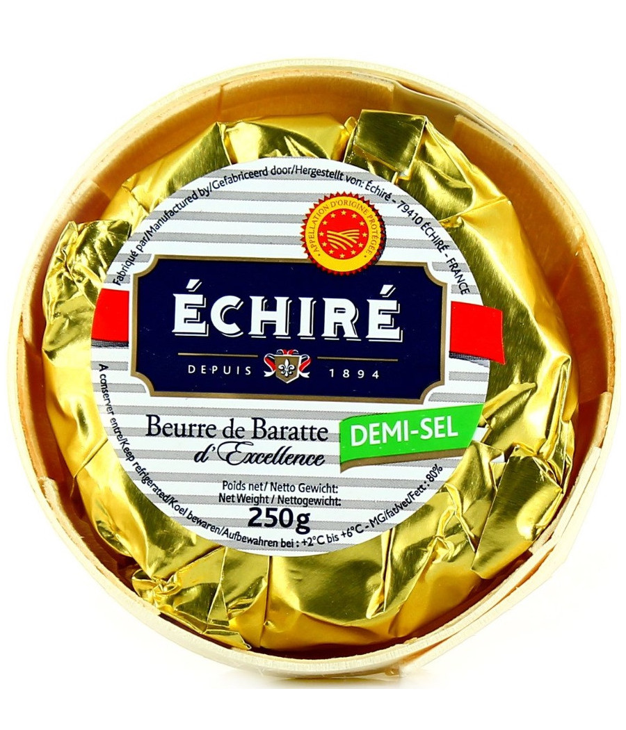 BEURRE DE BARATTE D'EXCELLENCE DEMI-SEL AOP 250 G