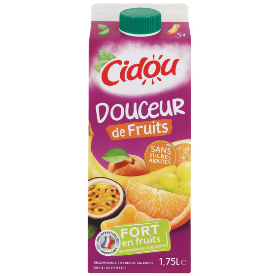 JUS DE FRUITS MULTIFRUITS DOUCEUR DE FRUITS CIDOU 1,75L