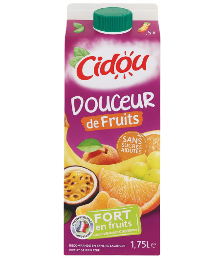 JUS DE FRUITS MULTIFRUITS DOUCEUR DE FRUITS CIDOU 1,75L