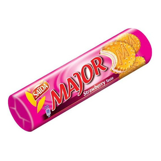 BISCUITS MAJOR FOURRE FRAISE SAIDA 160G