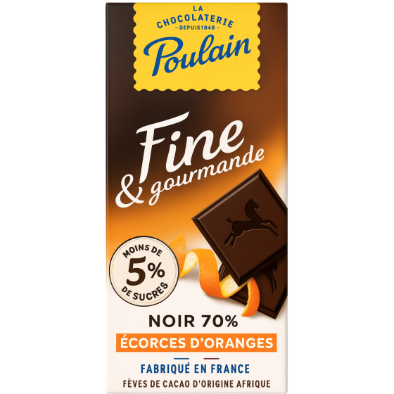 TABLETTE DE CHOCOLAT FINE & GOURMANDE POULAIN 100G