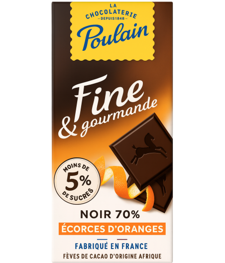 TABLETTE DE CHOCOLAT FINE & GOURMANDE POULAIN 100G
