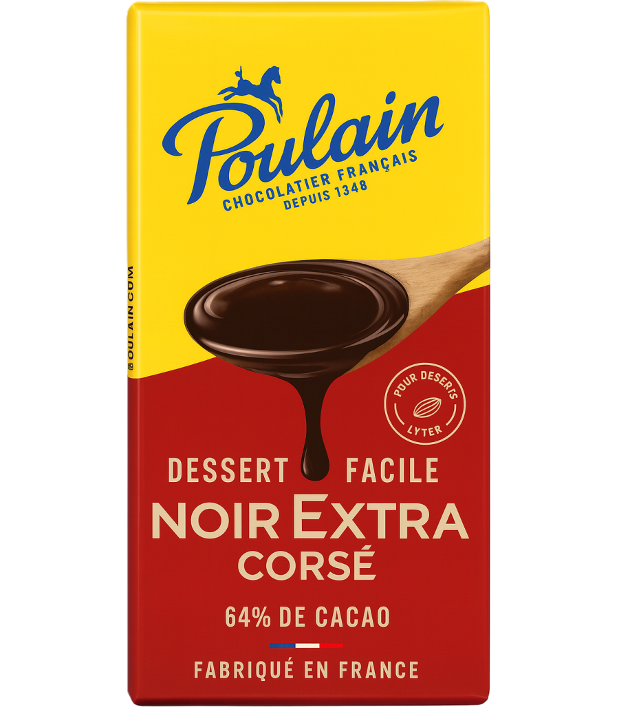 TABLETTE DE CHOCOLAT NOIR EXTRA CORSE DESSERT POULAIN 180G