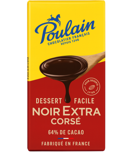 TABLETTE DE CHOCOLAT NOIR EXTRA CORSE DESSERT POULAIN 180G