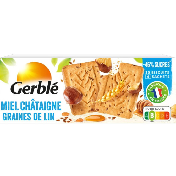 GERBLE - MIEL CHATAIGNE GRAINES DE LIN 200G