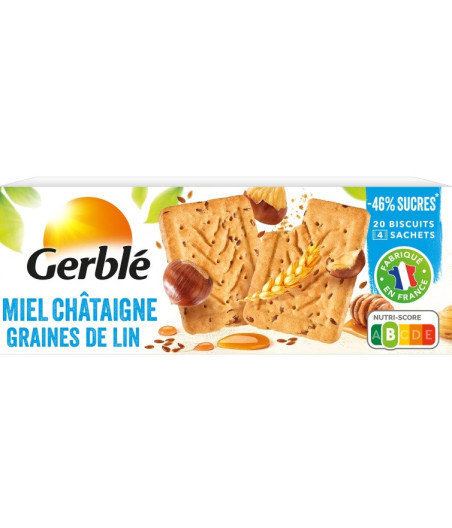 GERBLE - MIEL CHATAIGNE GRAINES DE LIN 200G