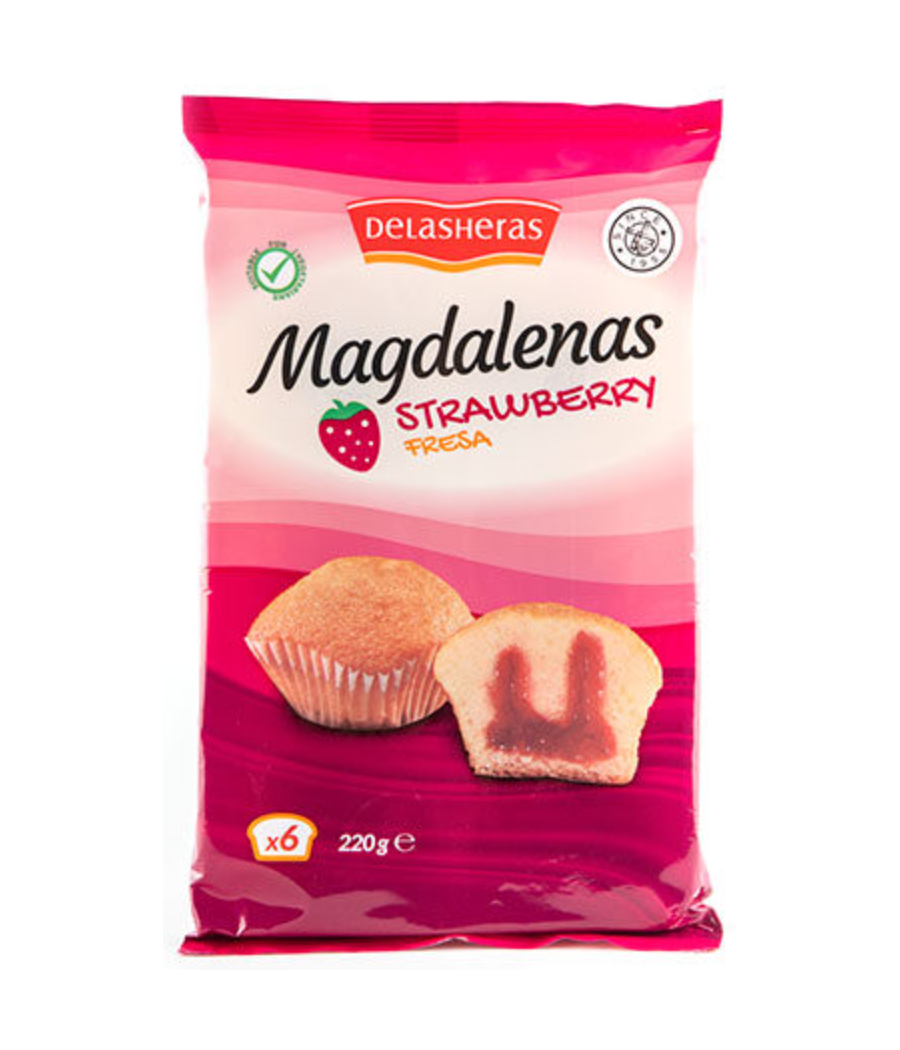 BISCUIT MAGDALENAS STRAWBERRY FRAISE 220G