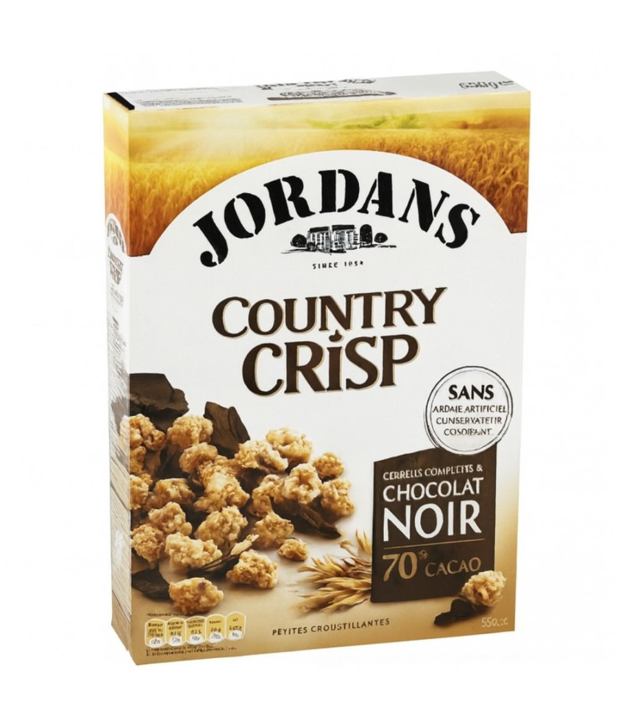 CEREALES COUNTRY CRISP CHOCOLAT NOIR JORDANS 550G
